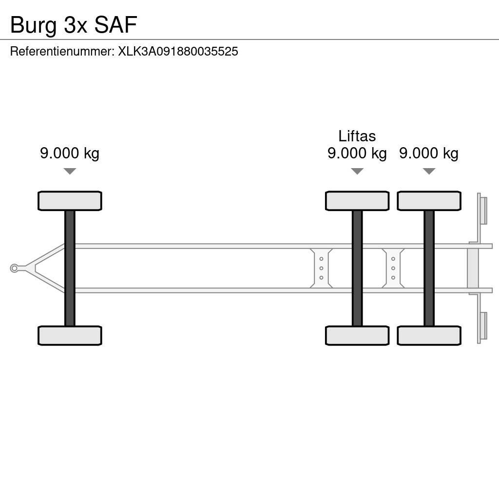 Burg 3x SAF Reboques Porta Contentores