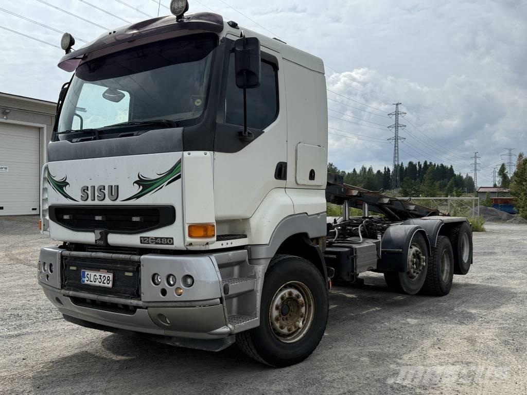 Sisu E12M Camiões caixa desmontável com elevador de cabo