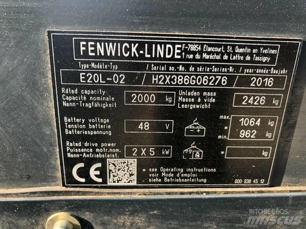 Linde E 20 L-02 Empilhadores eléctricos