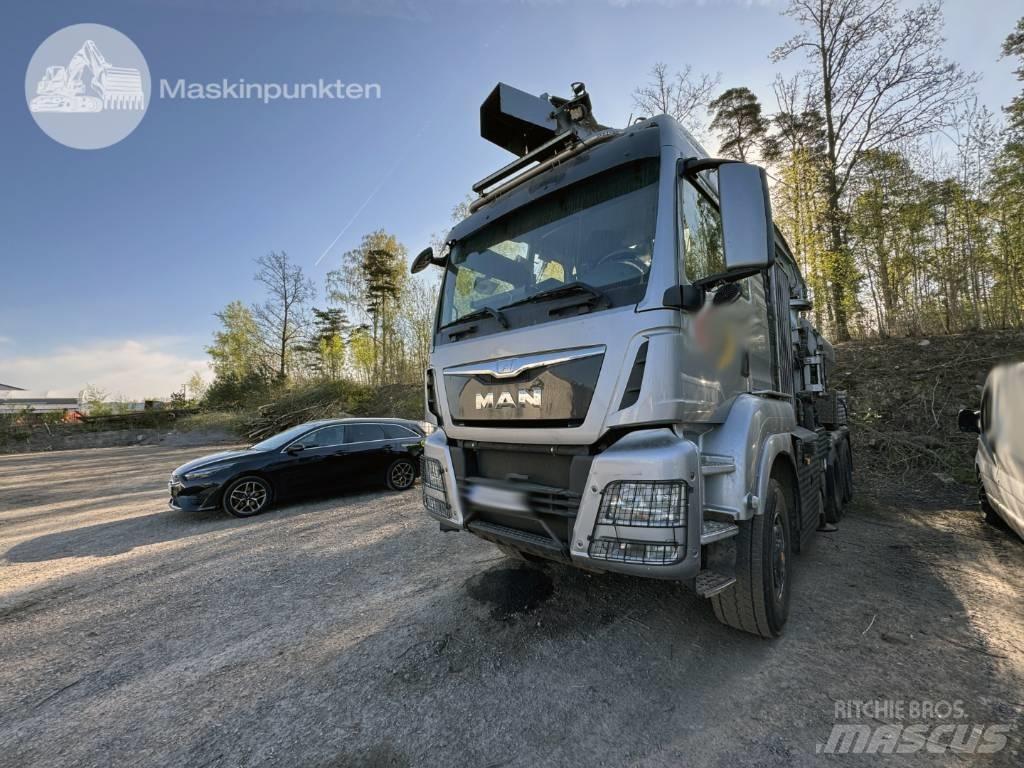 MAN TGS 28.480 Camiões Transporte Estilha de Madeira