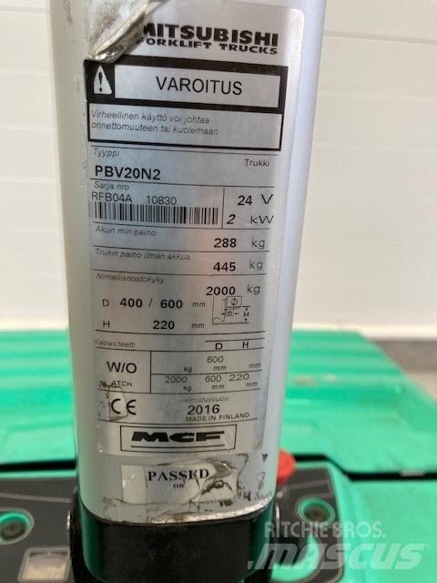 Mitsubishi PBV20N2 Porta-paletes com plataforma