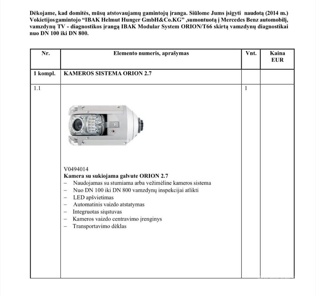 IBAK T66 Equipamentos para medição e automação