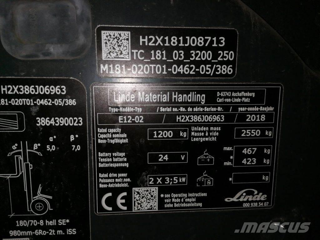 Linde E12-02 Empilhadores eléctricos