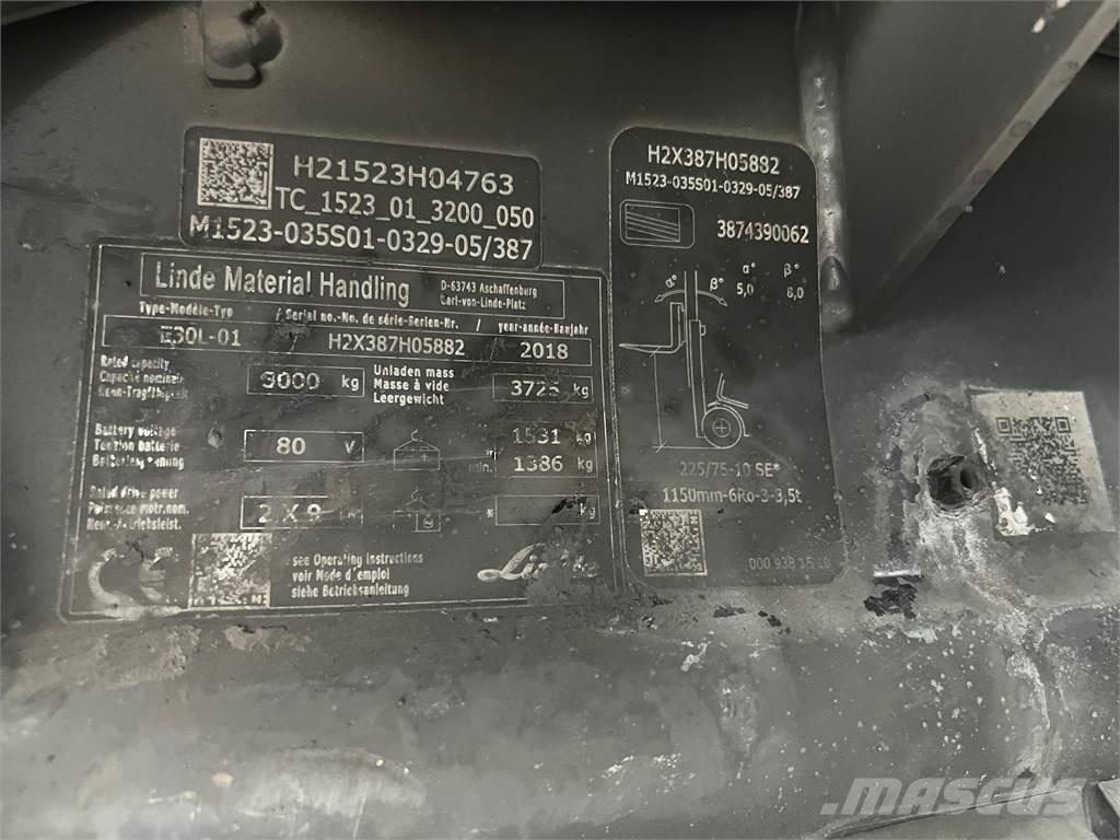 Linde E30L-01 Empilhadores eléctricos