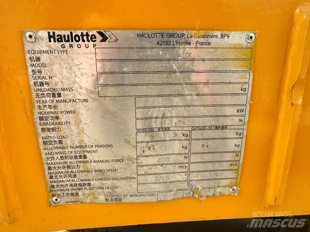Haulotte OPTIMUM 8 Elevadores de tesoura