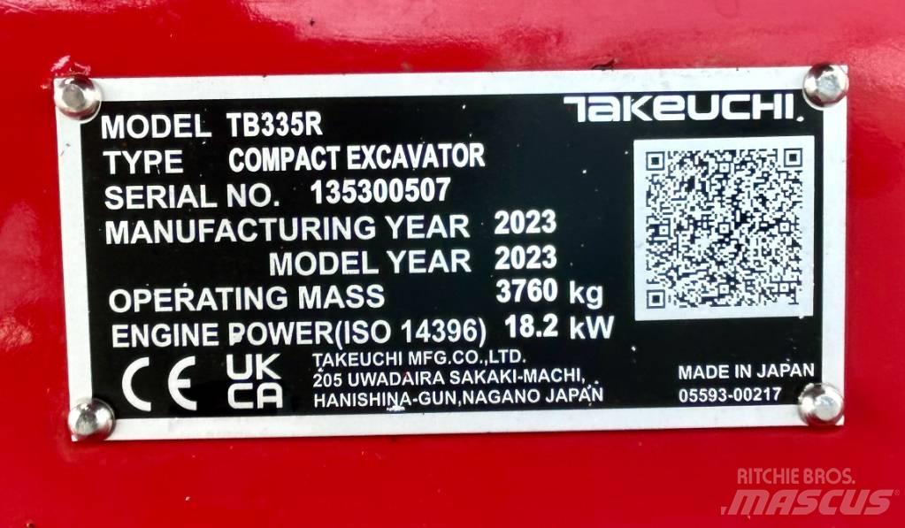 Takeuchi TB 335R V3 Miniescavadeiras
