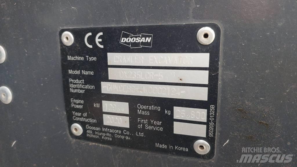 Doosan DX235LCR-5 Escavadeiras de esteiras