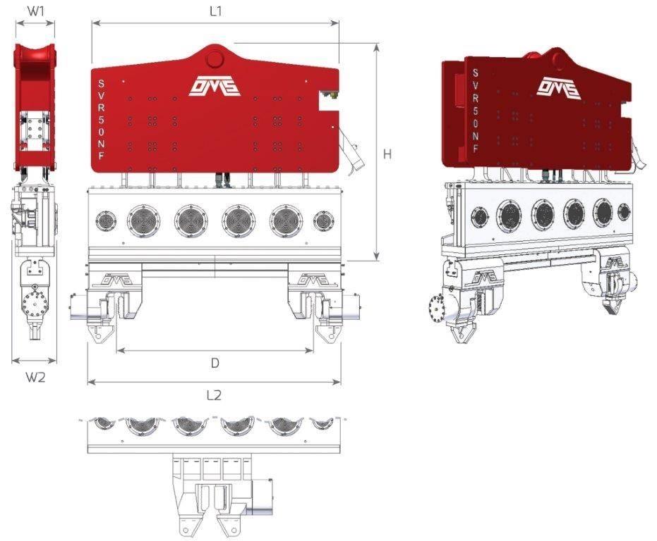  SVR 50NF Bate-estacas vibratório