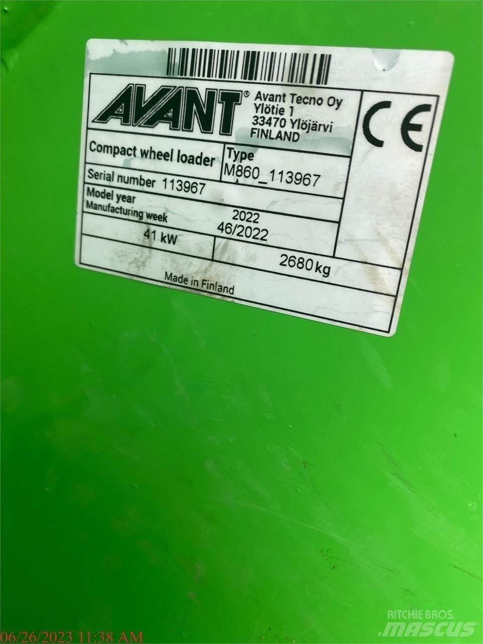 Avant 860I Carregadeiras de rodas