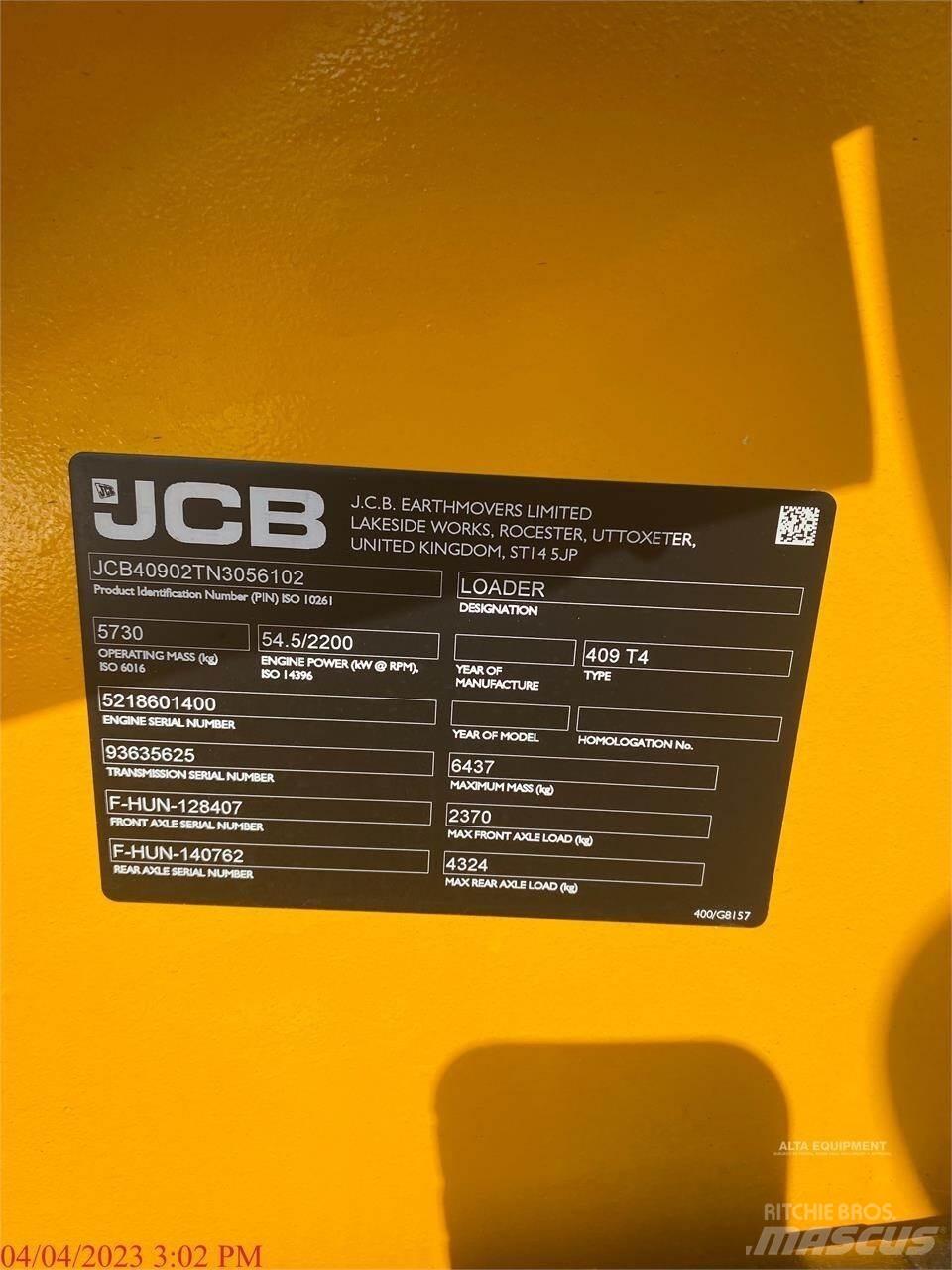 JCB 409 Carregadeiras de rodas