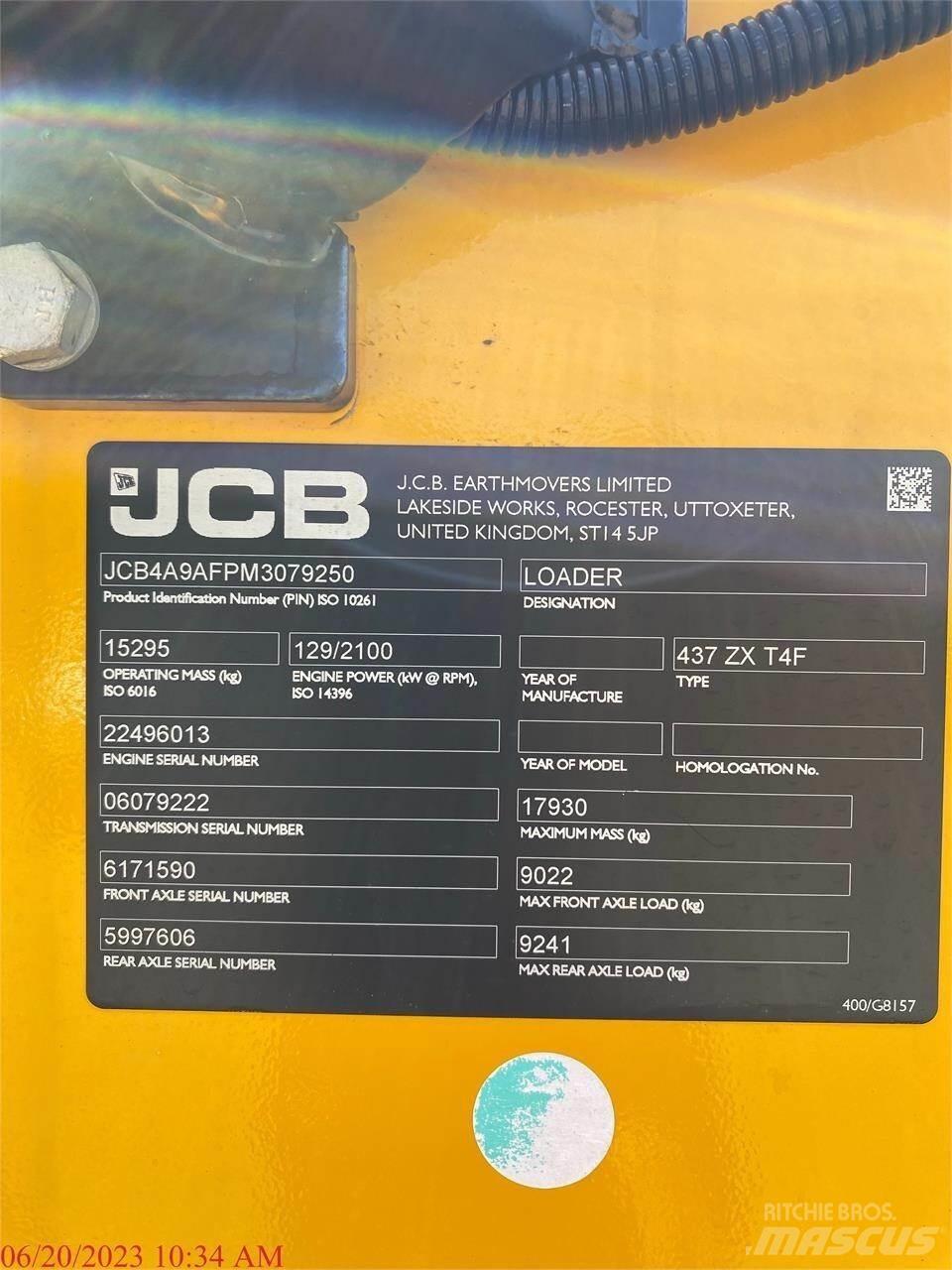 JCB 437ZX Carregadeiras de rodas
