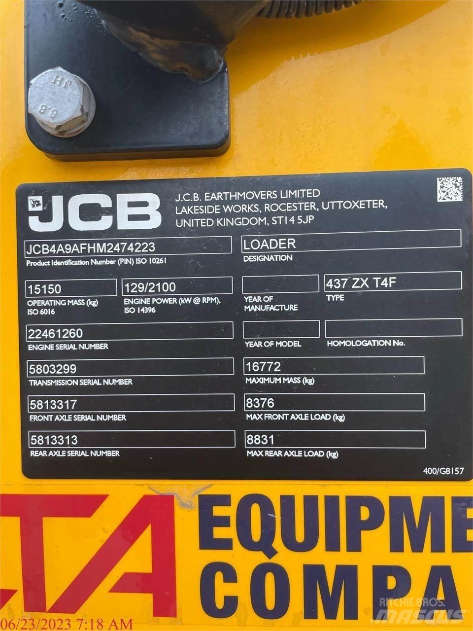 JCB 437ZX Carregadeiras de rodas