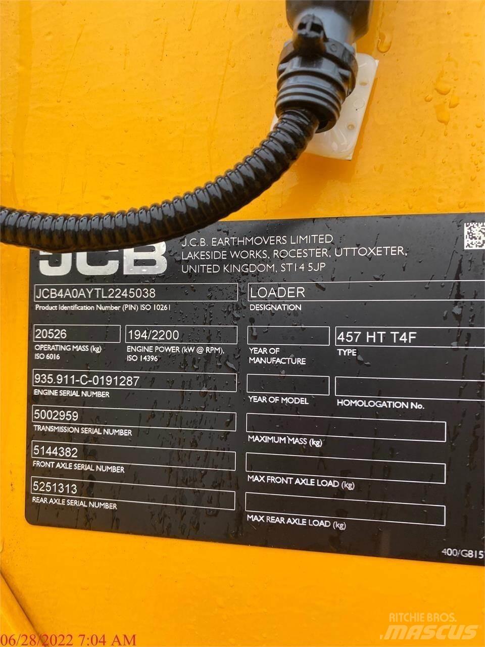 JCB 457HT Carregadeiras de rodas