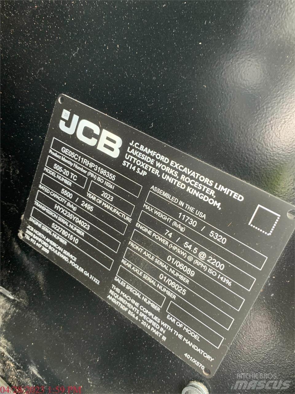 JCB 505-20TC Manipulador telescópico