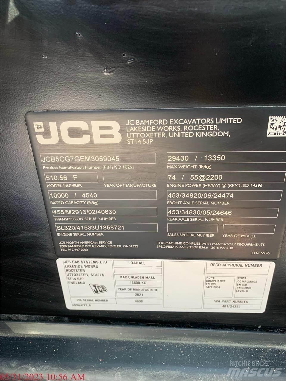 JCB 510-56 Manipulador telescópico