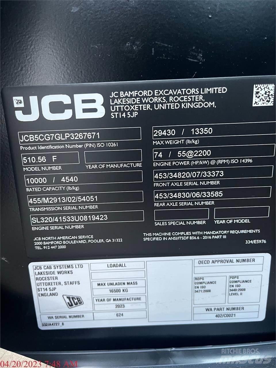 JCB 510-56 Manipulador telescópico