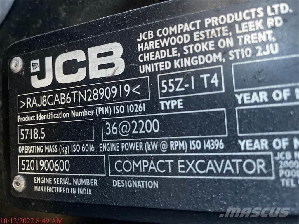 JCB 55Z-1 Miniescavadeiras