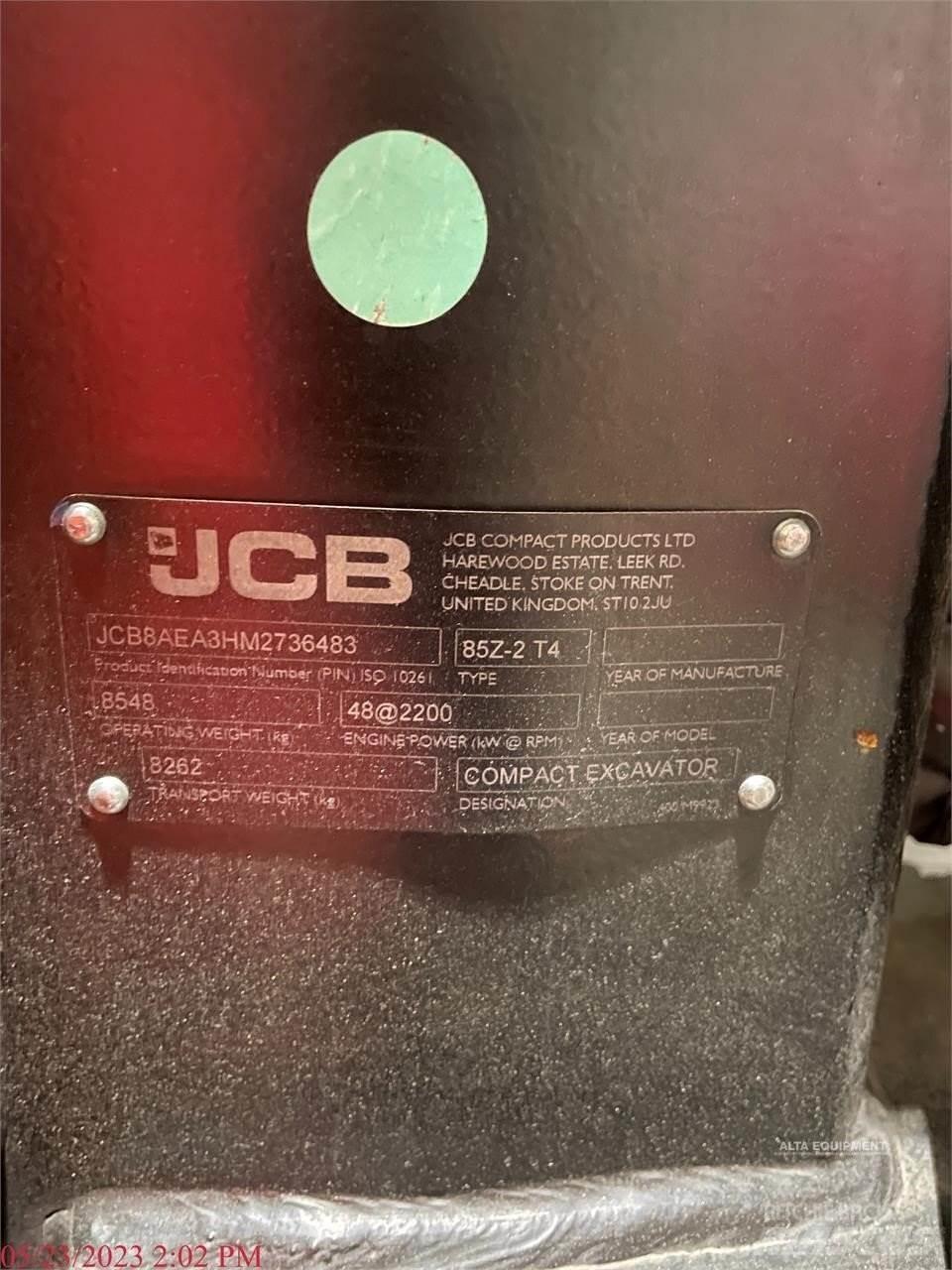 JCB 85Z-2 Escavadeiras de esteiras