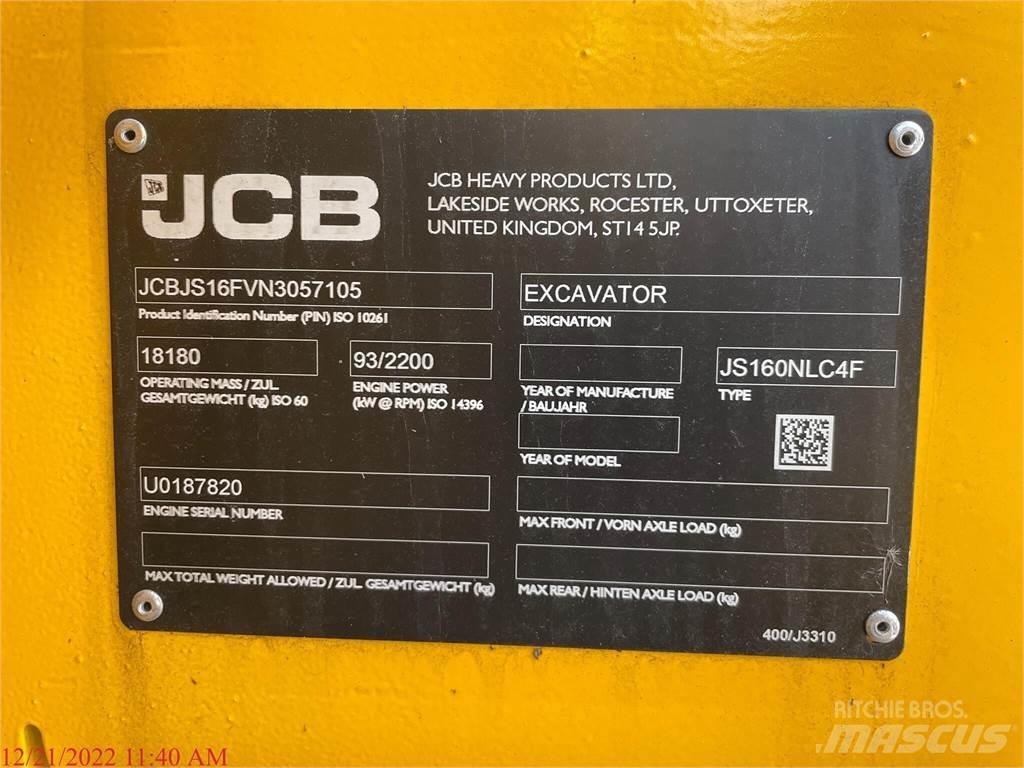 JCB JS160 Escavadeiras de esteiras