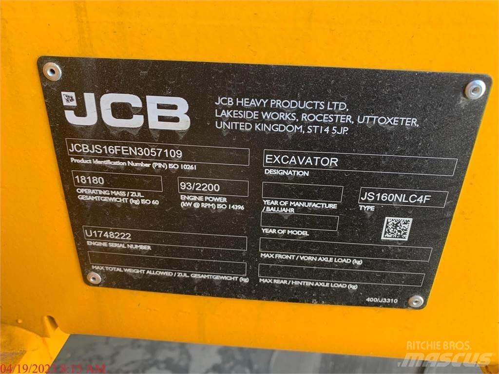 JCB JS160 Escavadeiras de esteiras
