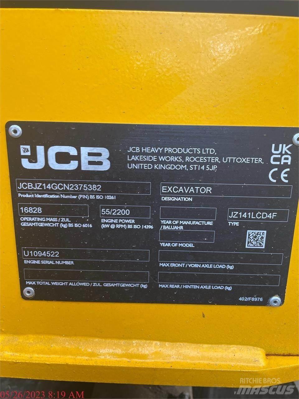 JCB JZ141 LC Escavadeiras de esteiras
