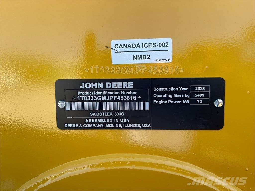 John Deere 333G Minicarregadeiras