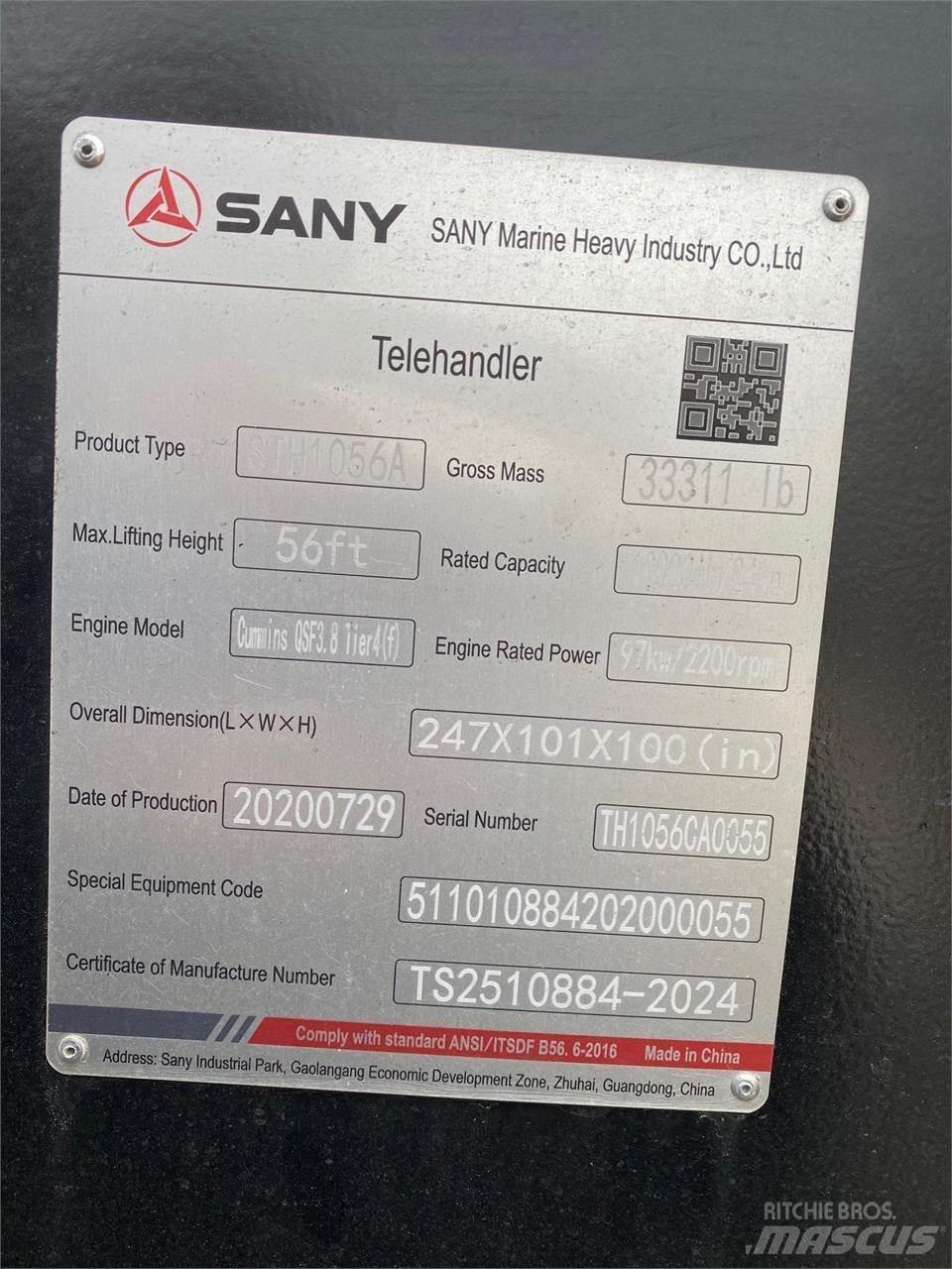 Sany STH1056A Manipulador telescópico