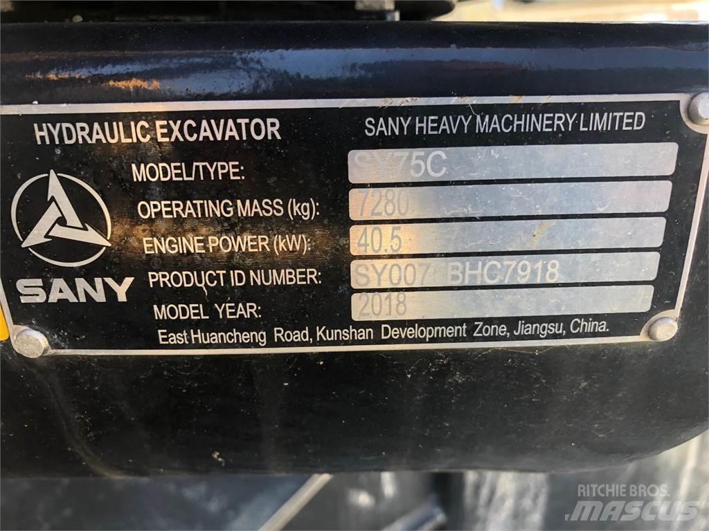 Sany SY75C Escavadeiras de esteiras