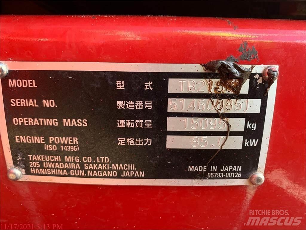 Takeuchi TB2150 Escavadeiras de esteiras