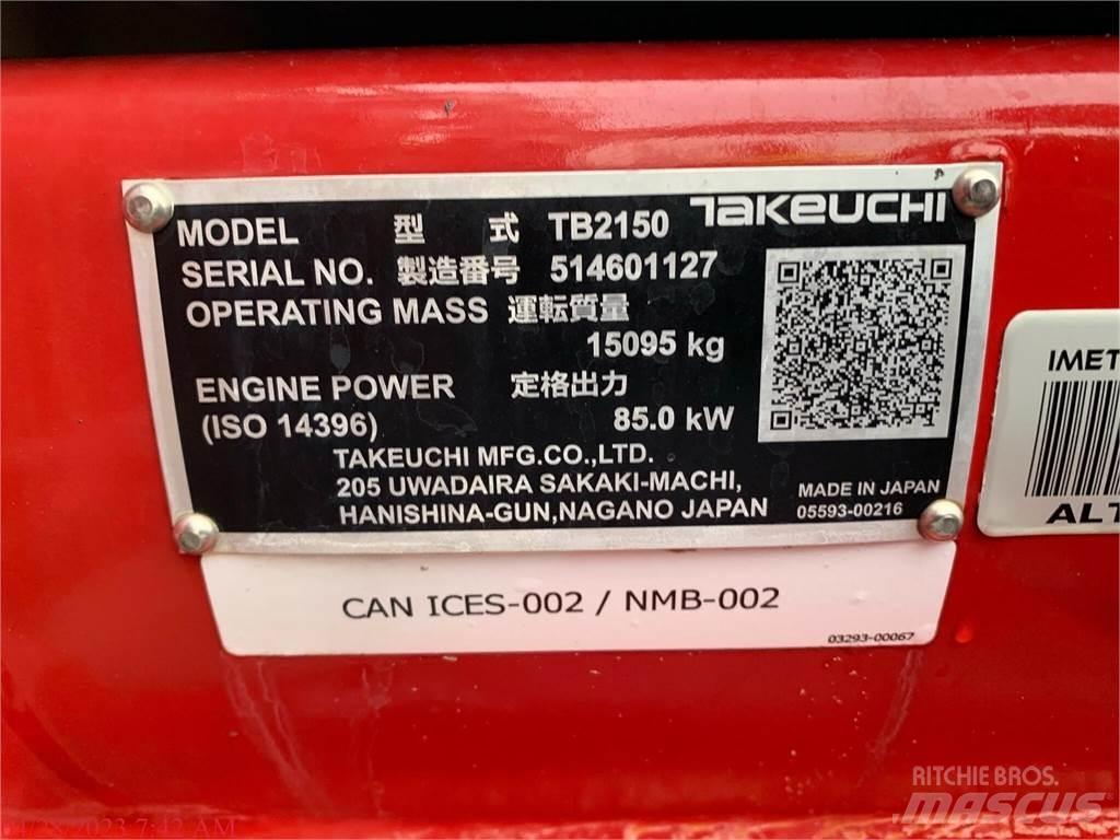Takeuchi TB2150 Escavadeiras de esteiras