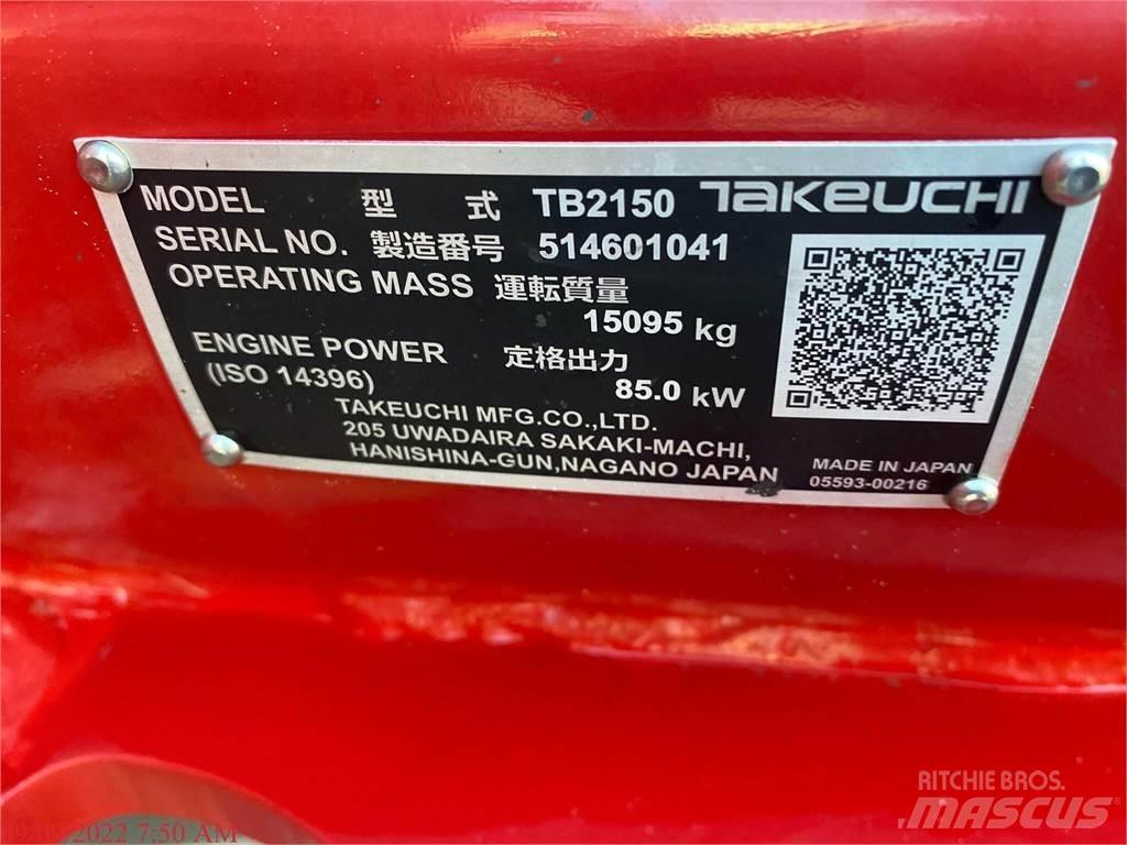 Takeuchi TB2150 Escavadeiras de esteiras