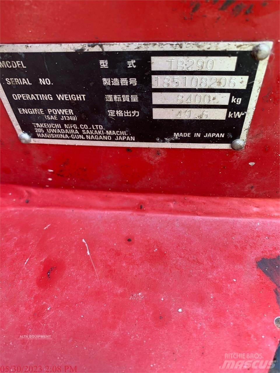 Takeuchi TB290 Escavadeiras de esteiras