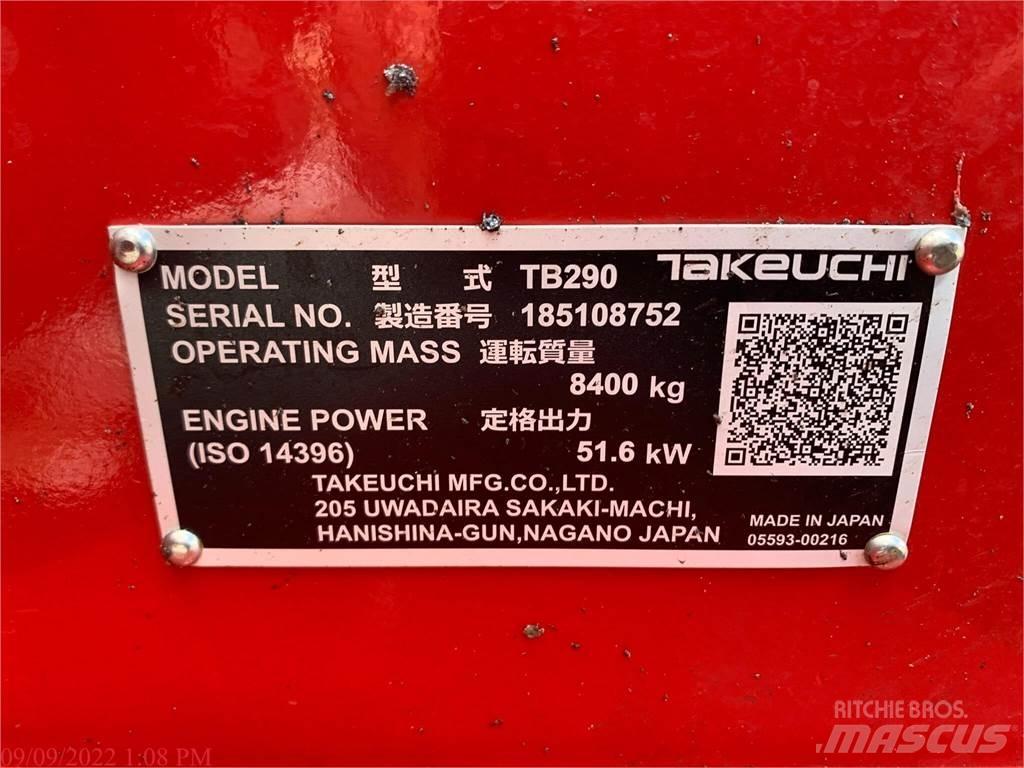 Takeuchi TB290 Escavadeiras de esteiras