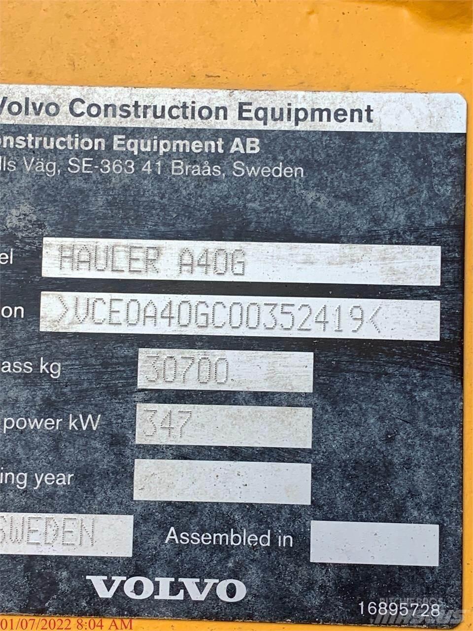 Volvo A40G Caminhões articulados