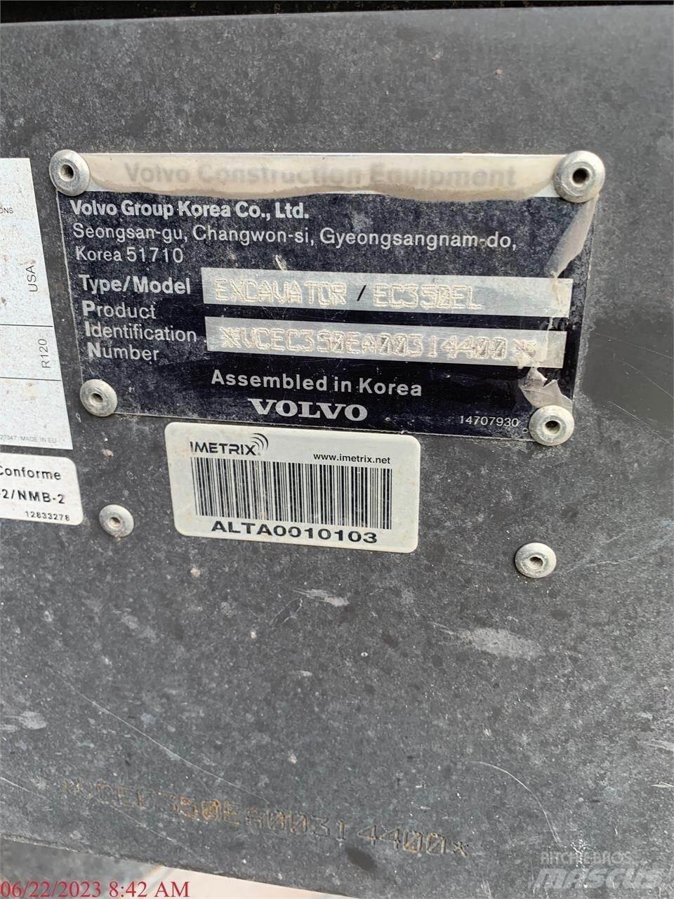 Volvo EC350EL Escavadeiras de esteiras