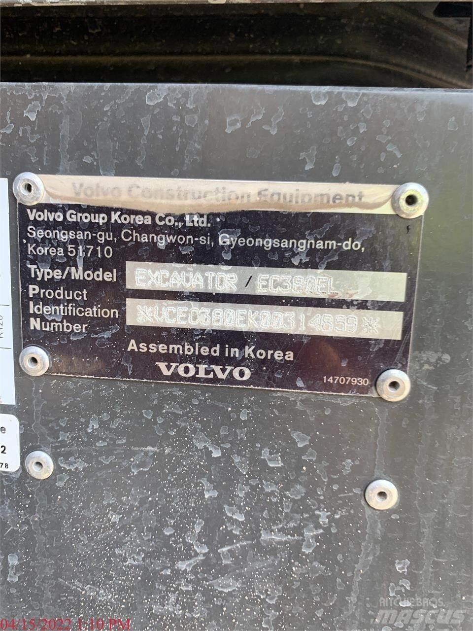 Volvo EC380EL Escavadeiras de esteiras
