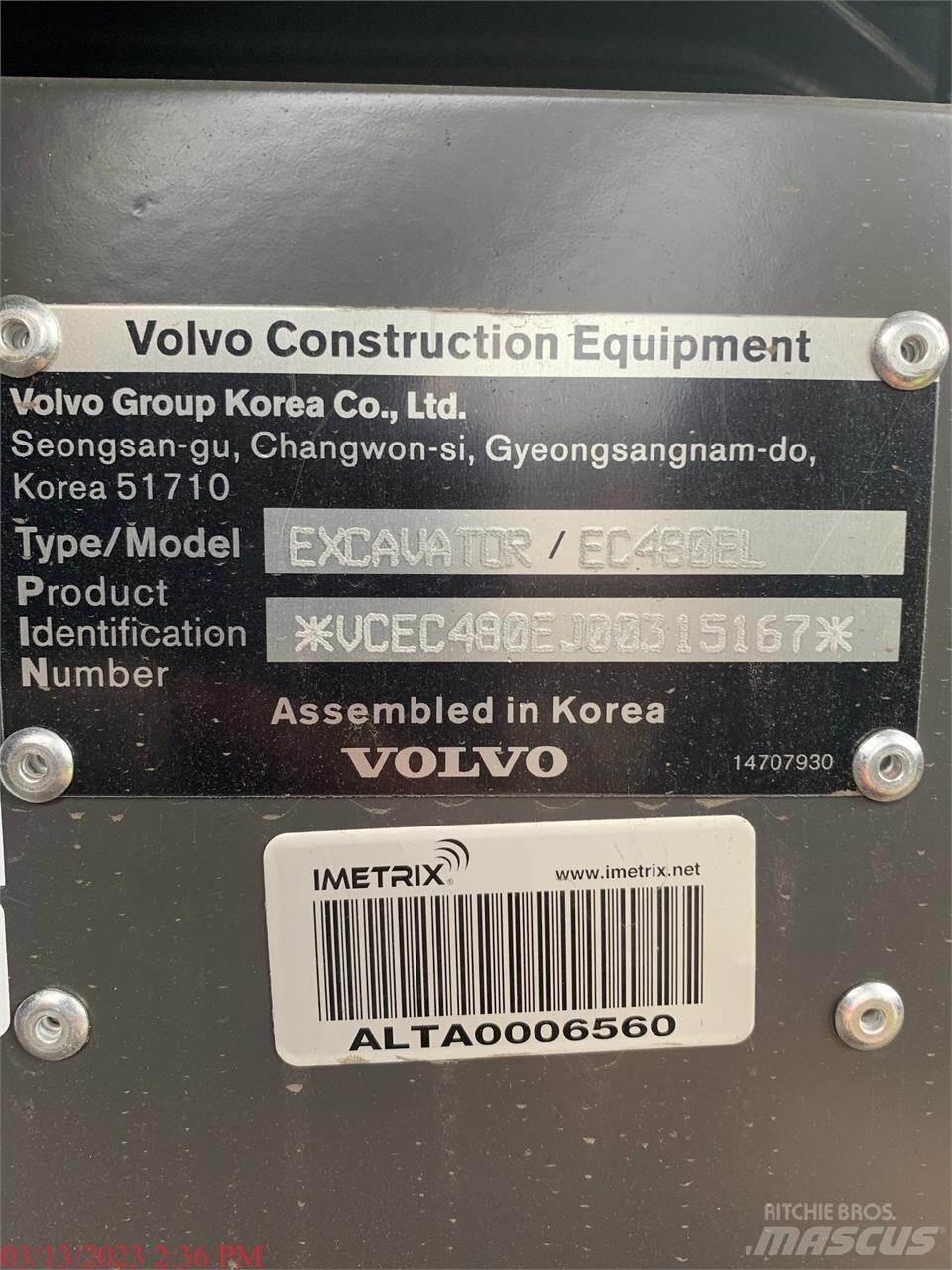 Volvo EC480EL Escavadeiras de esteiras