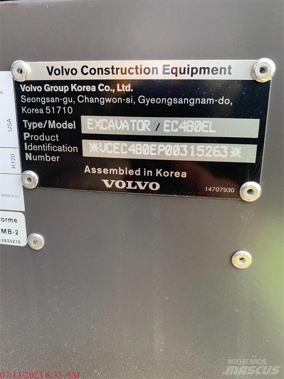 Volvo EC480EL Escavadeiras de esteiras