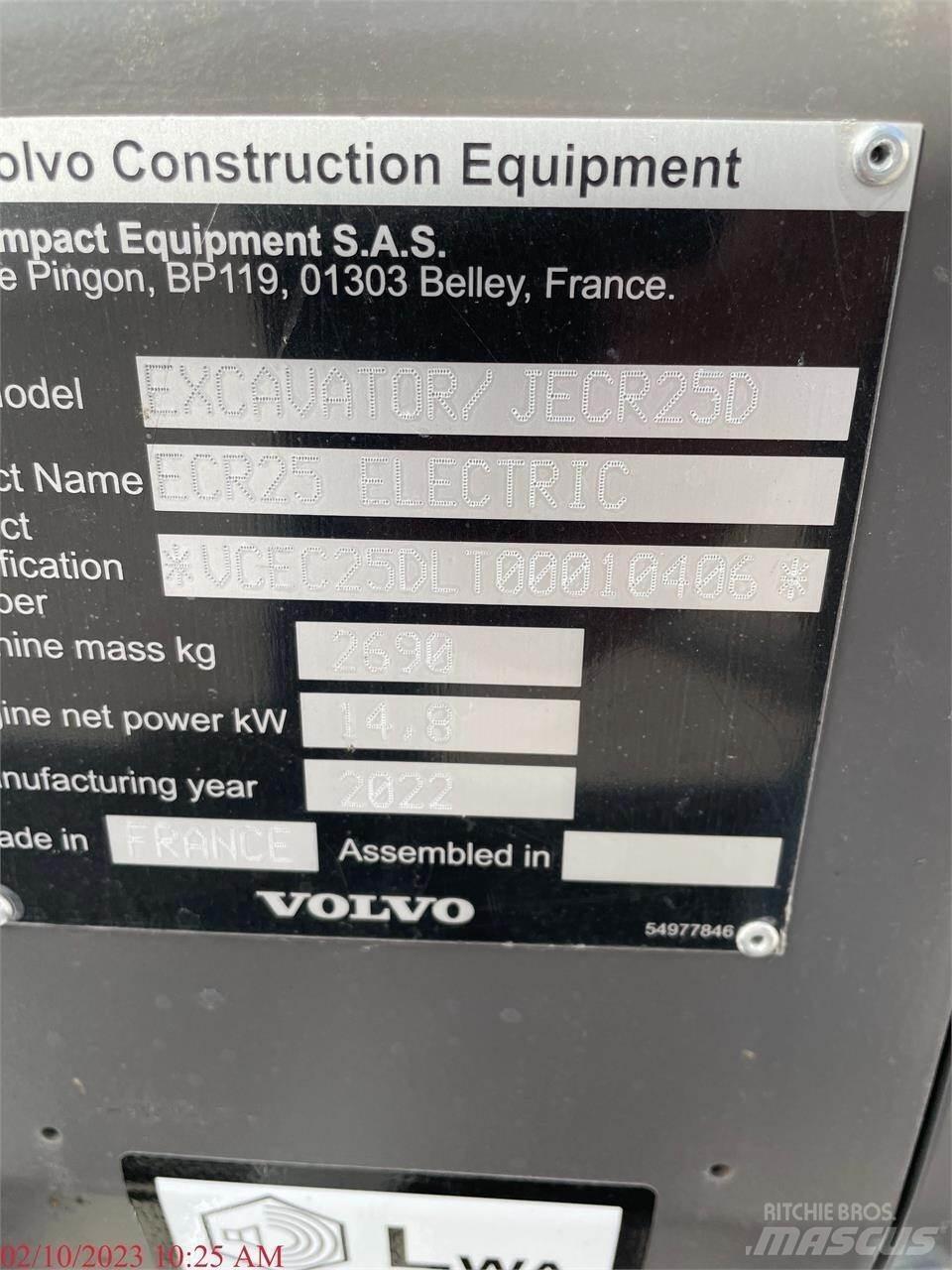 Volvo ECR25D Miniescavadeiras