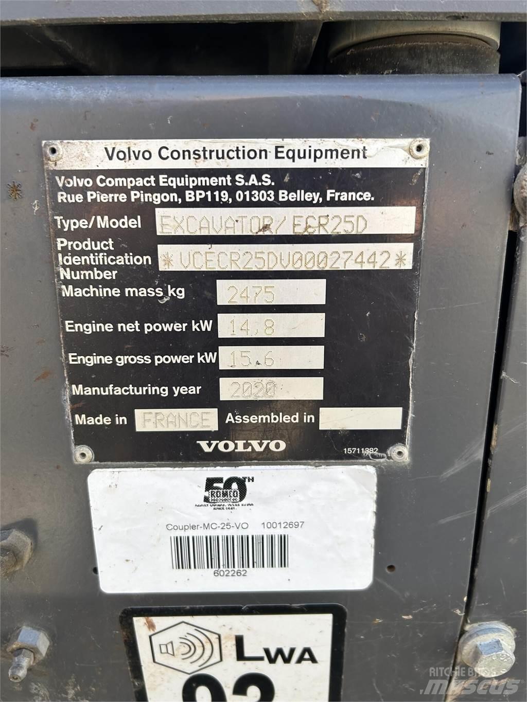 Volvo ECR25D Miniescavadeiras