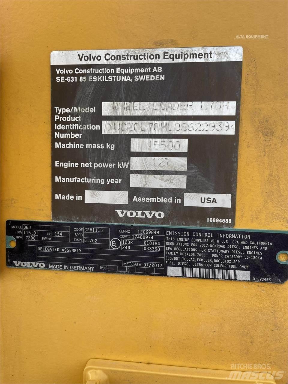 Volvo L70H Carregadeiras de rodas