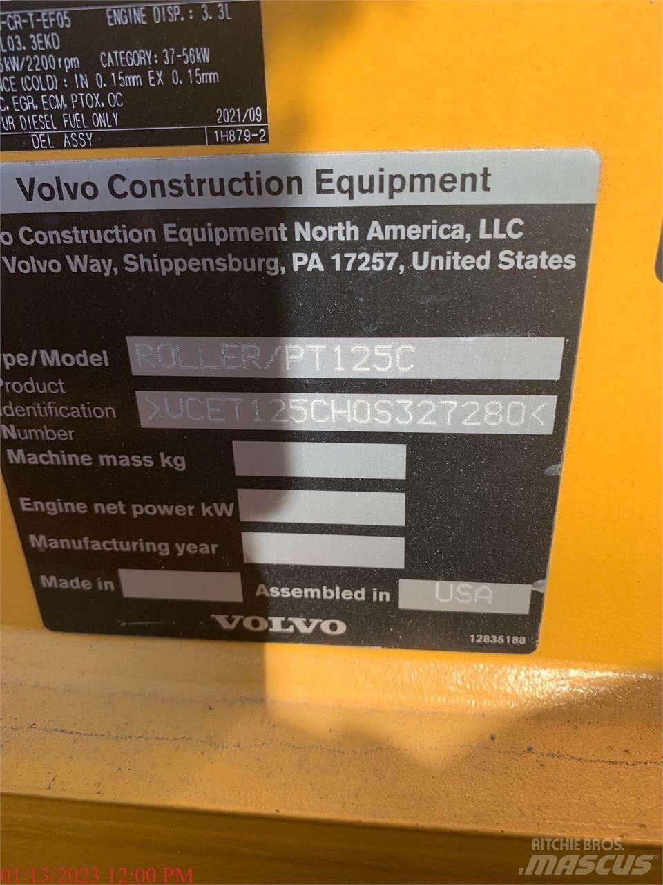 Volvo PT125C Cilindros Compactadores de pneus