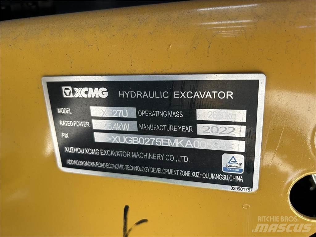 XCMG XE27U Miniescavadeiras