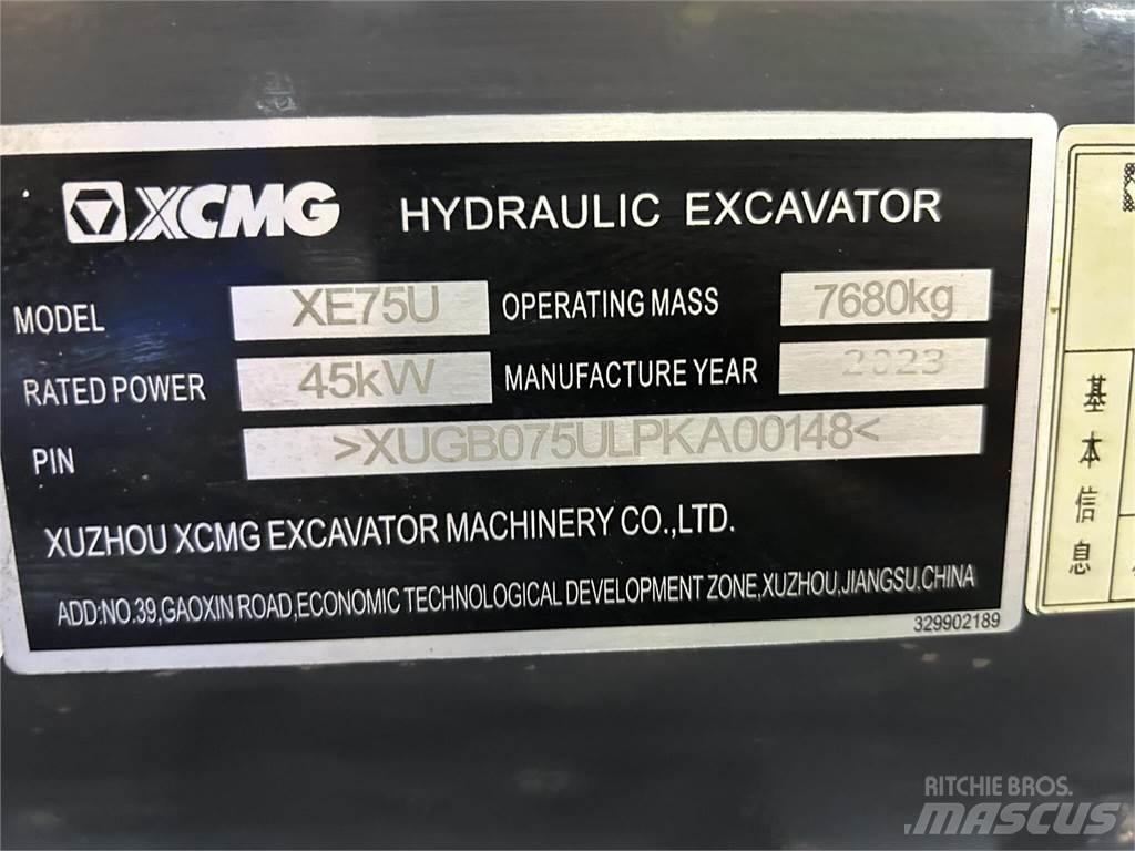 XCMG XE75U Escavadeiras de esteiras