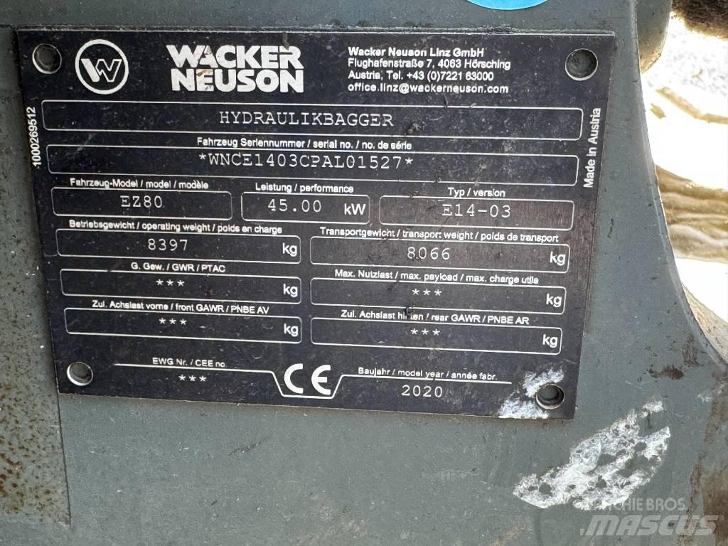 Wacker Neuson EZ80 Escavadeiras de esteiras