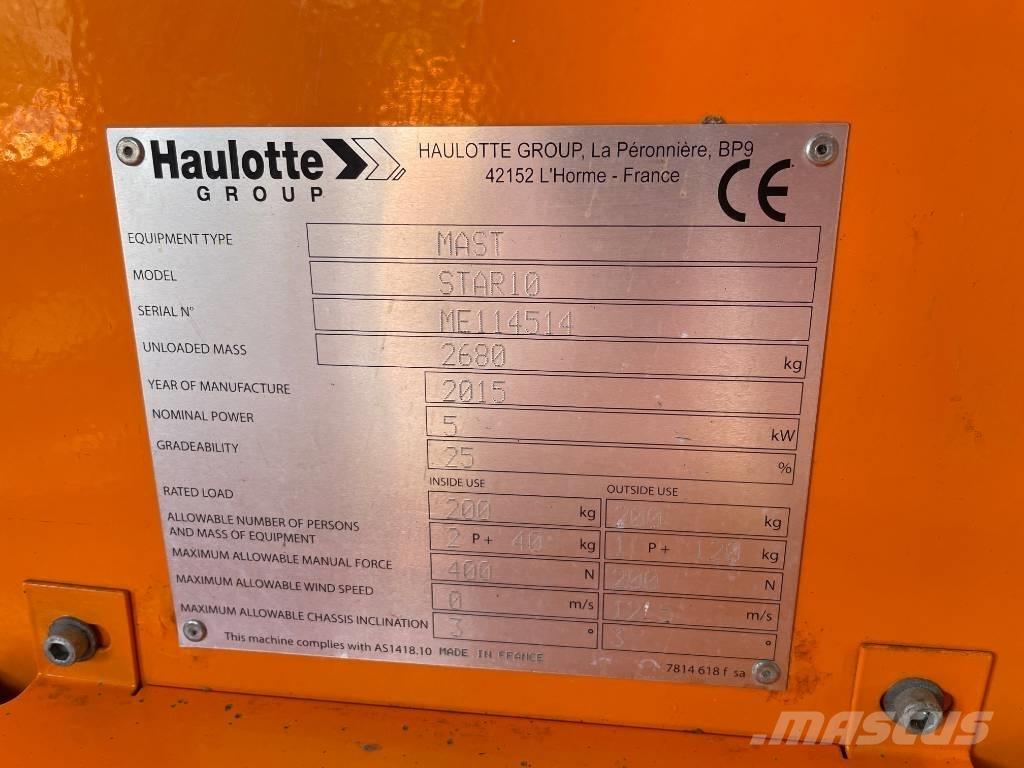 Haulotte Star 10 Plataformas de Mastro Vertical