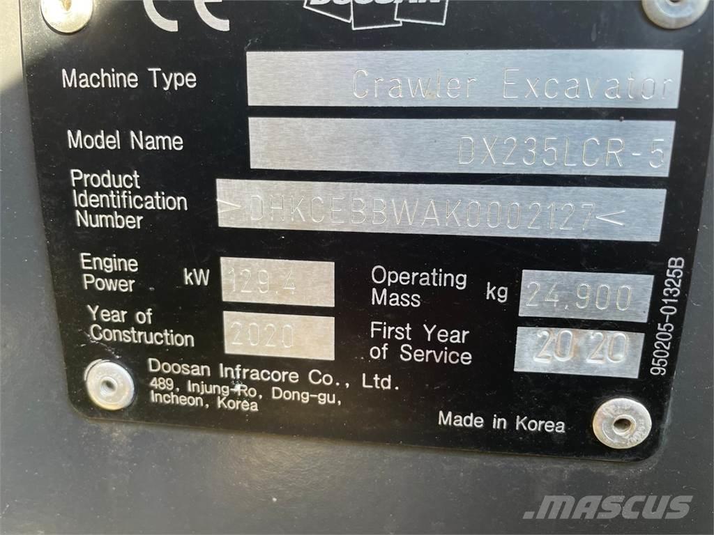 Doosan DX235 LRC Escavadeiras de esteiras