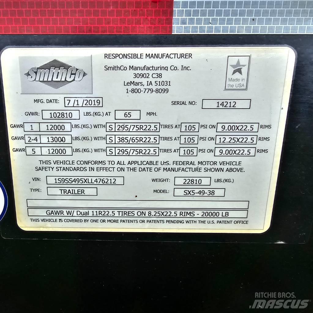 SmithCo SX5-49-38 Reboques basculantes