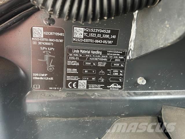 Linde E35L Empilhadores eléctricos