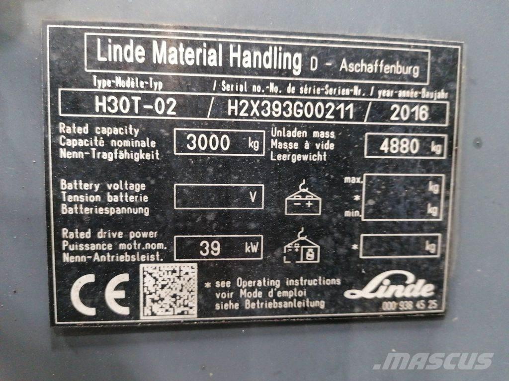 Linde H30T-02 Empilhadores a gás